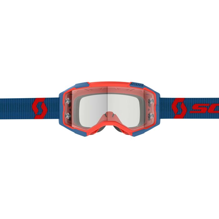 SCOTT FURY CLEAR DARK BLUE/NEON RED CLEAR WORKS