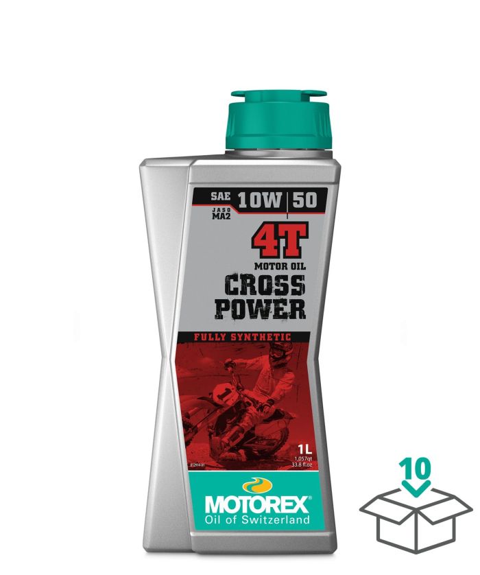 MOTOREX CROSS POWER 4T 10W50 JASO MA2, 1 LITER